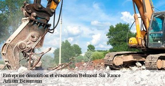 Entreprise démolition et évacuation  belmont-sur-rance-12370 Artisan Beaumann