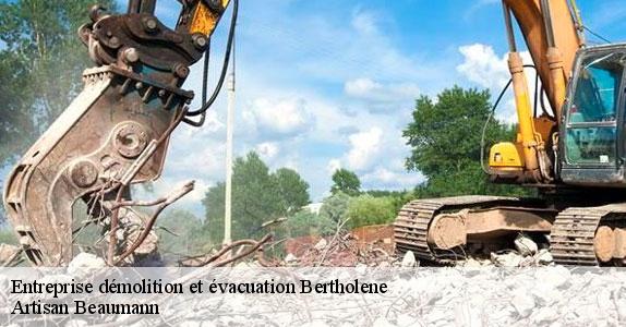 Entreprise démolition et évacuation  bertholene-12310 Artisan Beaumann