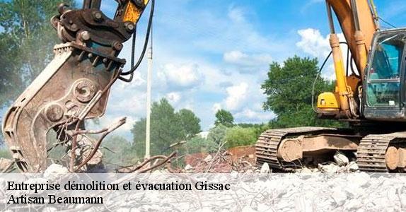 Entreprise démolition et évacuation  gissac-12360 Artisan Beaumann