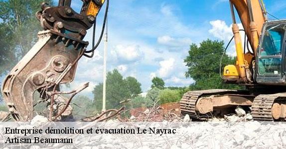 Entreprise démolition et évacuation  le-nayrac-12190 Artisan Beaumann
